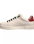 Dolce & Gabbana White Leather DG Logo Low Top Sneaker Shoes