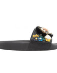 Dolce & Gabbana Black Cotton Sandal