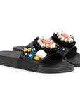 Dolce & Gabbana Black Cotton Sandal