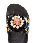 Dolce & Gabbana Black Cotton Sandal