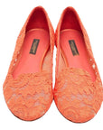 Dolce & Gabbana Red Viscose Flat Shoe