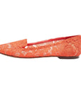 Dolce & Gabbana Red Viscose Flat Shoe
