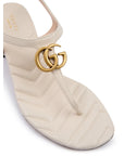 Gucci Mystic White Nappa Charlotte Leather Sandals