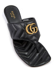 Gucci Mystic Black Nappa Charlotte Leather Sandals
