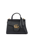 Gucci Black Leather GG Marmont Handbag