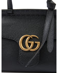 Gucci Black Leather GG Marmont Handbag
