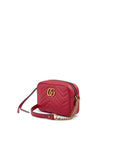 Gucci Red Leather GG Marmont Camera Bag