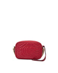 Gucci Red Leather GG Marmont Camera Bag