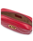 Gucci Red Leather GG Marmont Camera Bag