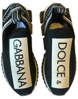 Dolce & Gabbana Black White Slip On Sorrento Sneakers Shoes