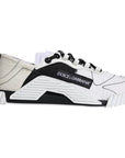 Dolce & Gabbana White Black Low Top NS1 Sneakers Shoes