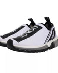 Dolce & Gabbana White Black Slip On Sorrento Sneakers Shoes