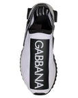 Dolce & Gabbana White Black Slip On Sorrento Sneakers Shoes