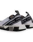 Dolce & Gabbana White Black Slip On Sorrento Sneakers Shoes