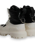 Dolce & Gabbana White Padded Mid Calf Lace Up Boots Shoes