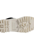 Dolce & Gabbana White Padded Mid Calf Lace Up Boots Shoes
