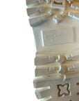 Dolce & Gabbana White Leather Rubber Logo Ankle Boots Shoes