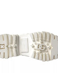 Dolce & Gabbana White Leather Rubber Logo Ankle Boots Shoes