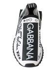 Dolce & Gabbana White Black Slip On Sorrento Sneakers