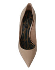 Dolce & Gabbana Beige Patent Leather Stiletto Heel Pumps