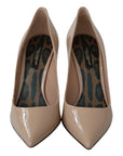 Dolce & Gabbana Beige Patent Leather Stiletto Heel Pumps