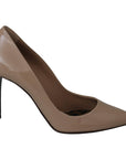 Dolce & Gabbana Beige Patent Leather Stiletto Heel Pumps