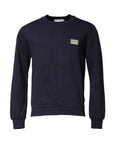 Dolce & Gabbana Dark Blue Logo Crew Neck Pullover Sweater