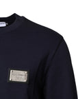 Dolce & Gabbana Dark Blue Logo Crew Neck Pullover Sweater