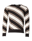 Dolce & Gabbana Multicolor Stripes Crew Neck Pullover Sweater