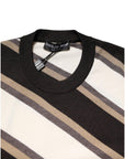 Dolce & Gabbana Multicolor Stripes Crew Neck Pullover Sweater