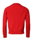 Dolce & Gabbana Red Eye Print Crew Neck Men Pullover Sweater