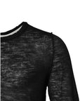 Dolce & Gabbana Black Polyester Crew Neck Pullover Sweater