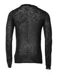 Dolce & Gabbana Black Polyester Crew Neck Pullover Sweater