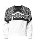 Dolce & Gabbana Black White Bandana Cotton Men Sweatshirt Sweater