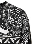 Dolce & Gabbana Black White Bandana Cotton Men Sweatshirt Sweater