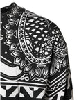 Dolce & Gabbana Black White Bandana Cotton Men Sweatshirt Sweater