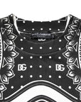 Dolce & Gabbana Black White Bandana Cotton Men Sweatshirt Sweater
