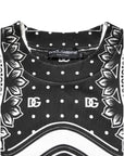 Dolce & Gabbana Black White Bandana Cotton Men Sweatshirt Sweater