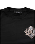Dolce & Gabbana Black Logo Embroidery Sweatshirt Sweater
