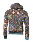 Dolce & Gabbana Multicolor Printed Hooded Sweatshirt Sweater