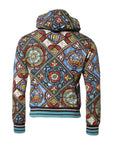 Dolce & Gabbana Multicolor Printed Hooded Sweatshirt Sweater
