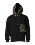 Dolce & Gabbana Black Camouflage Hooded Sweatshirt Sweater