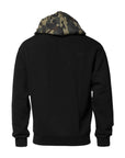 Dolce & Gabbana Black Camouflage Hooded Sweatshirt Sweater