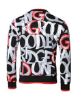 Dolce & Gabbana Multicolor Logo Monogram Crew Neck Sweater