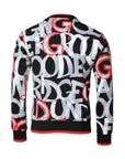 Dolce & Gabbana Multicolor Logo Monogram Crew Neck Sweater