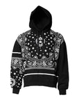 Dolce & Gabbana Black Bandana Hooded Sweatshirt Sweater