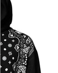 Dolce & Gabbana Black Bandana Hooded Sweatshirt Sweater