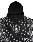 Dolce & Gabbana Black Bandana Hooded Sweatshirt Sweater