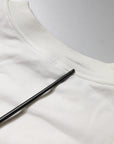 Dolce & Gabbana White Embossed Logo Cotton Crew Neck Sweater