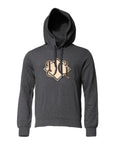 Dolce & Gabbana Gray Logo Patch Hooded Sweatshirt Sweater